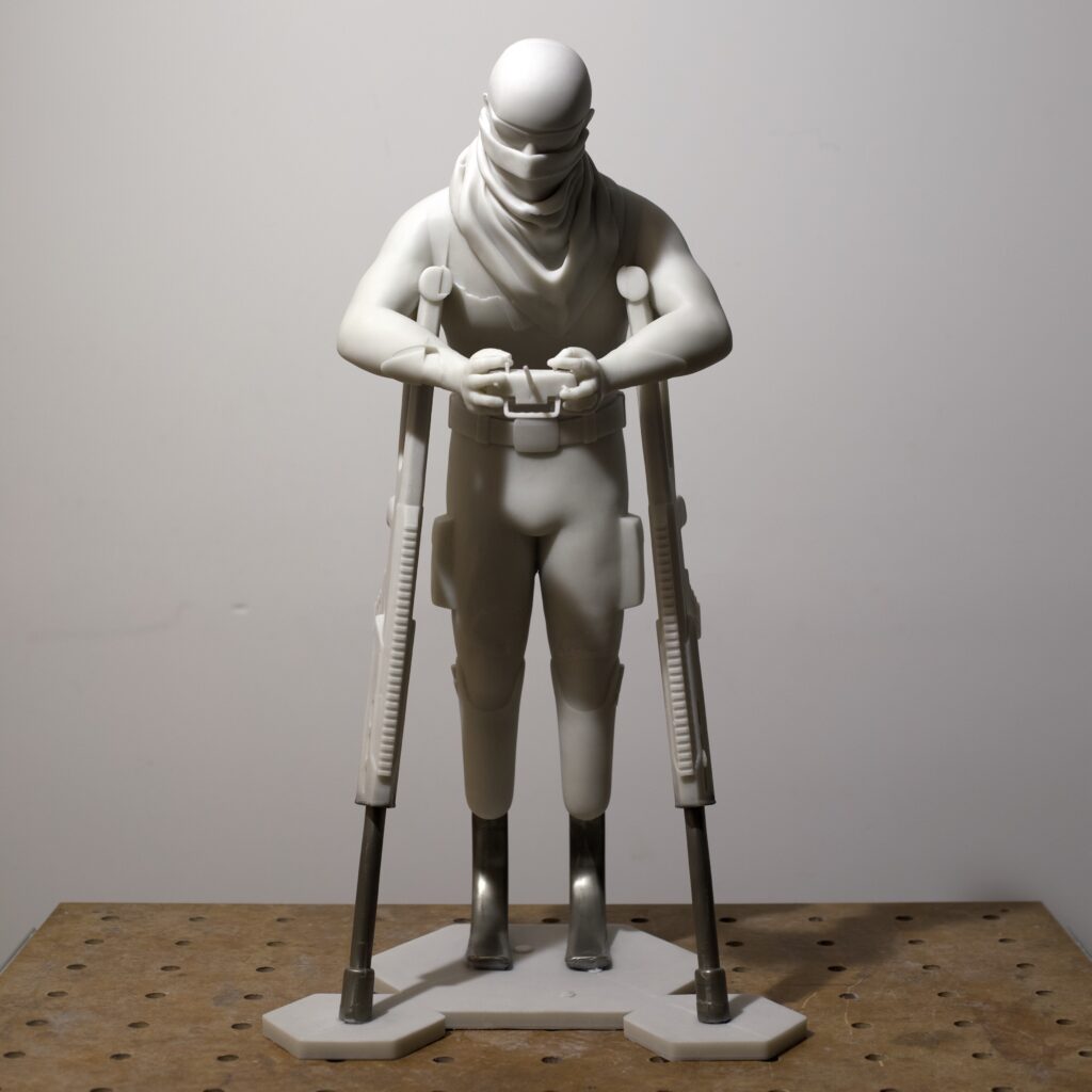 Pic of sculpture Sergeant Surge, Drone Intent